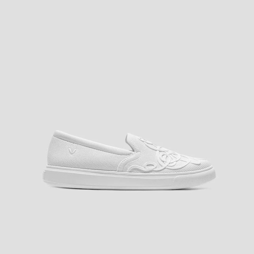 VIVAIA White Slip On Sneakers Embossed Design Casual Comfort EU/41‎ US/9.5